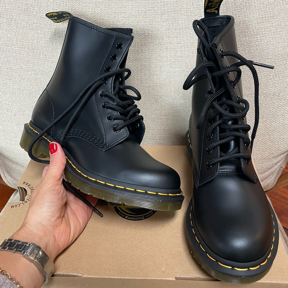 Brand New in box Dr. Martens 1460 women’s black lace up boots.